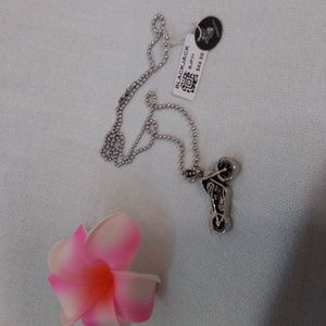 Mens stainless steel motorcycle pendant necklace